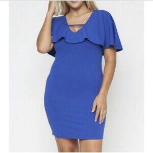 Glow Passion Royal Blue  Dress  women's size XL look like a Large